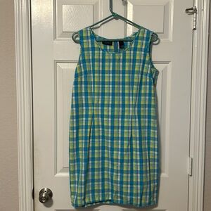 Liz Claiborne Lizsport Petite Plaid Sleeveless Dress Petite 12